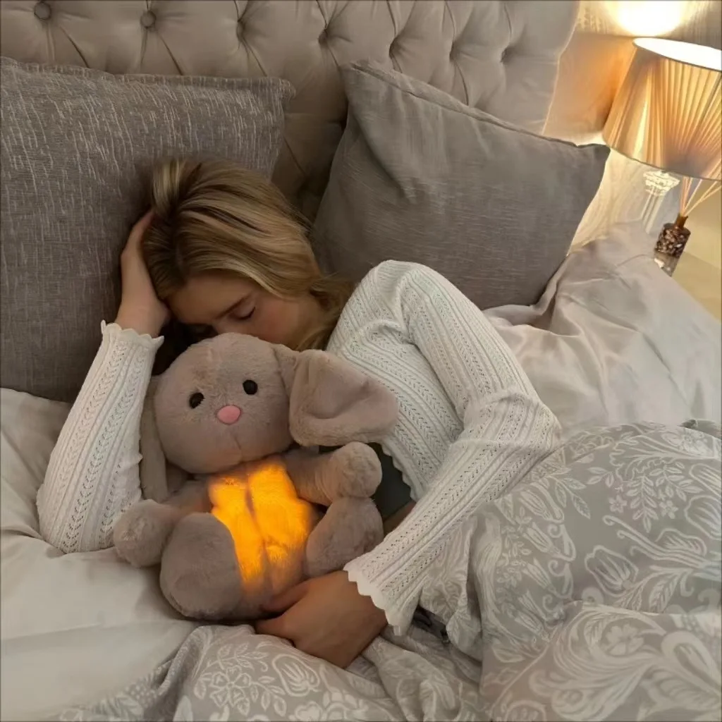 Struggling with Anxiety? Find Comfort with Our Breathing Bunny Plush.